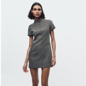 Zara Gray Short Sleeve Dress